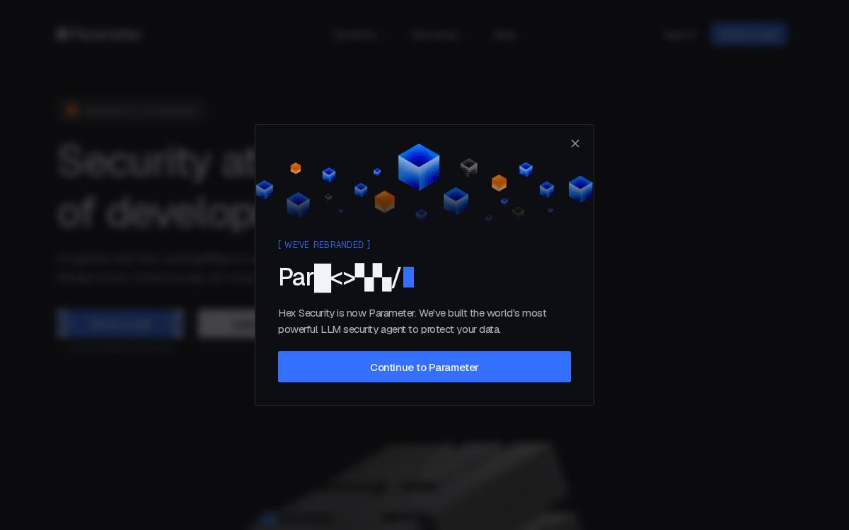 Parameter website preview