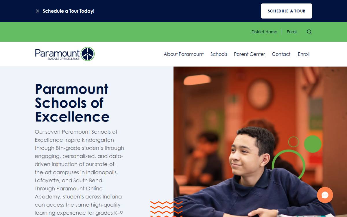 Paramountindy website preview