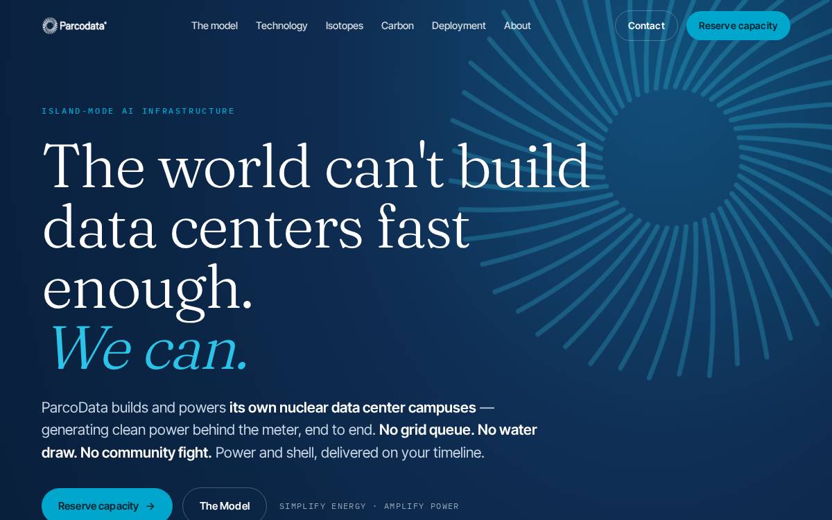 ParcoData website preview