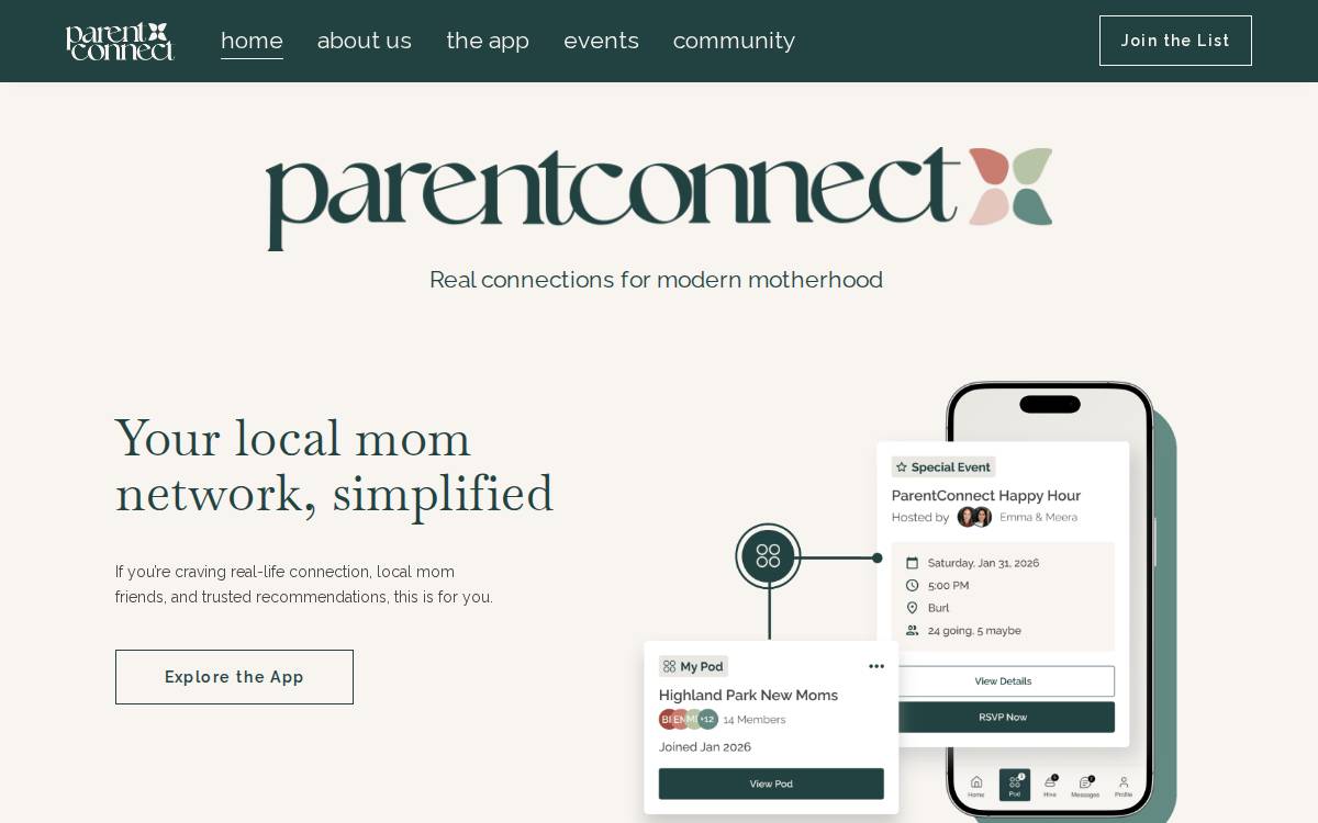 ParentConnect website preview