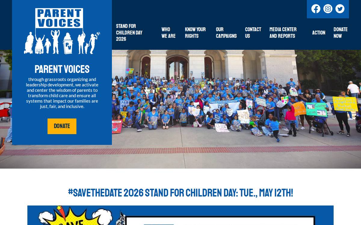 Parentvoices website preview