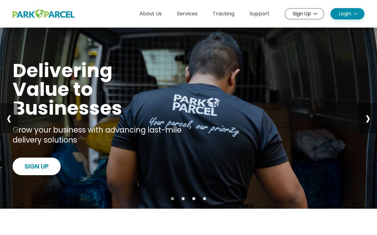 Park n Parcel website preview