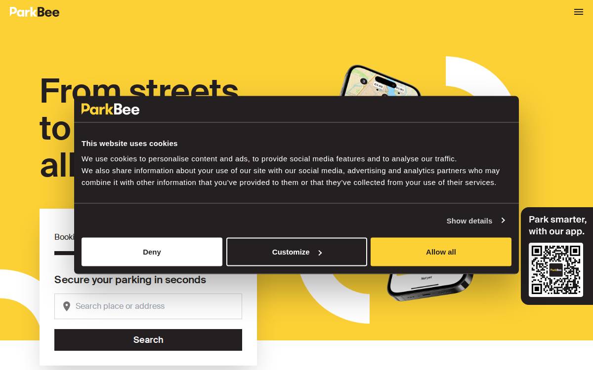 Parkbee website preview