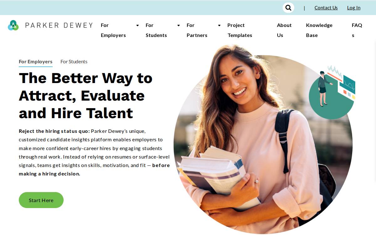 Parker Dewey website preview
