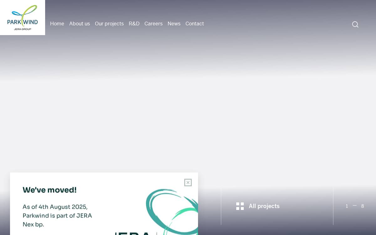 Parkwind website preview