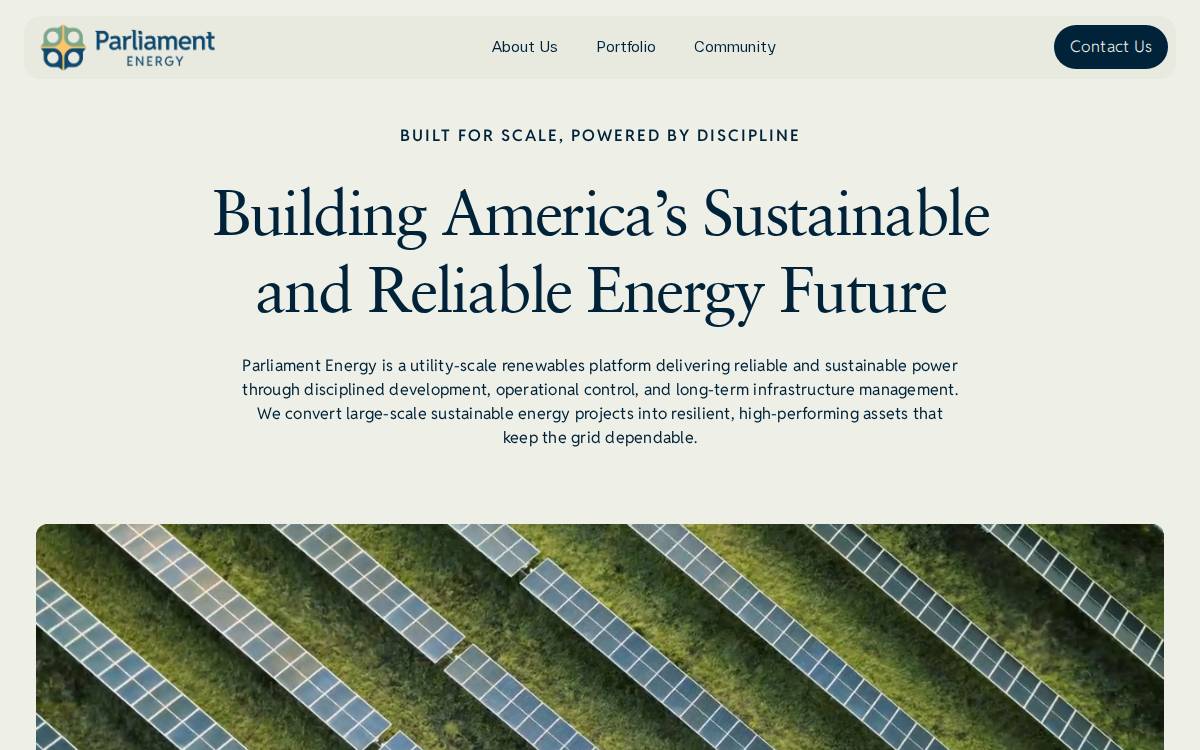 Parliamentenergy website preview