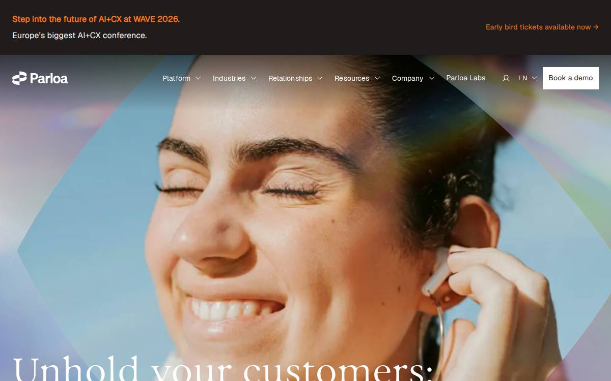Parloa website preview