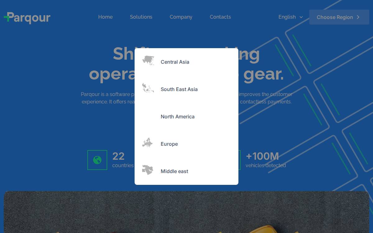 Parqour website preview