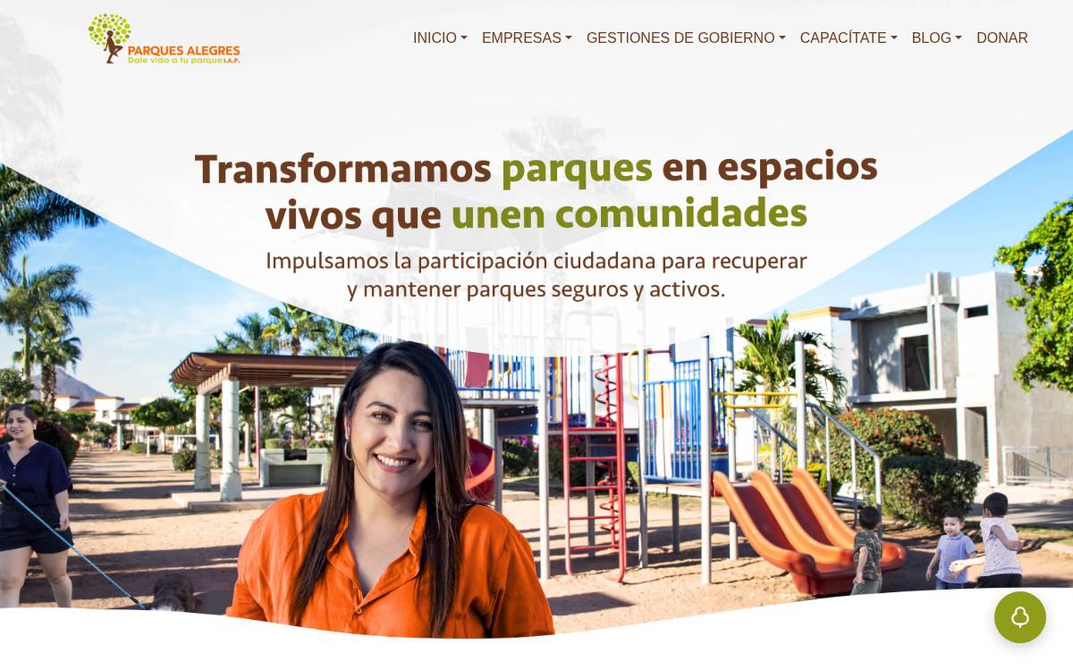 Parques Alegres website preview