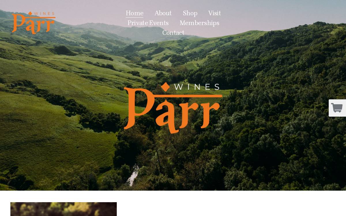 Parr Wines website preview