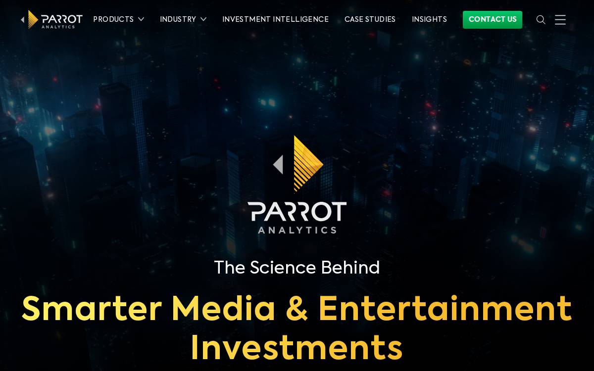 Parrot Analytics website preview