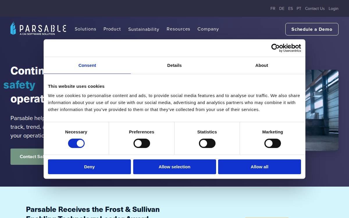 Parsable website preview