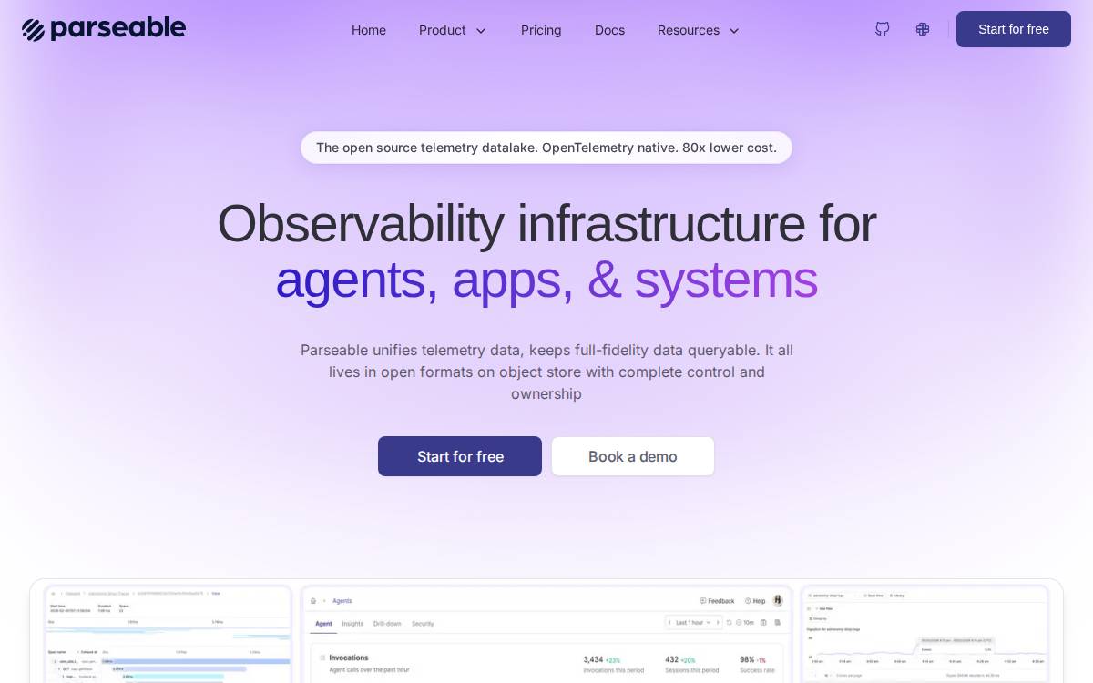 Parseable website preview