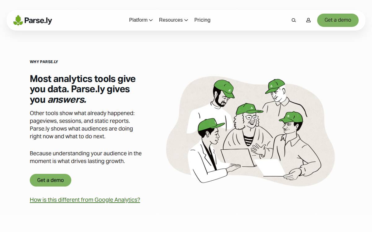 Parsely website preview