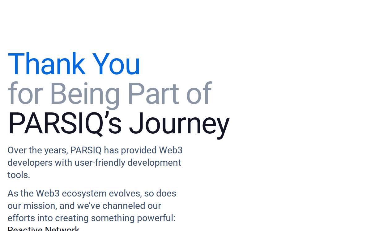PARSIQ website preview
