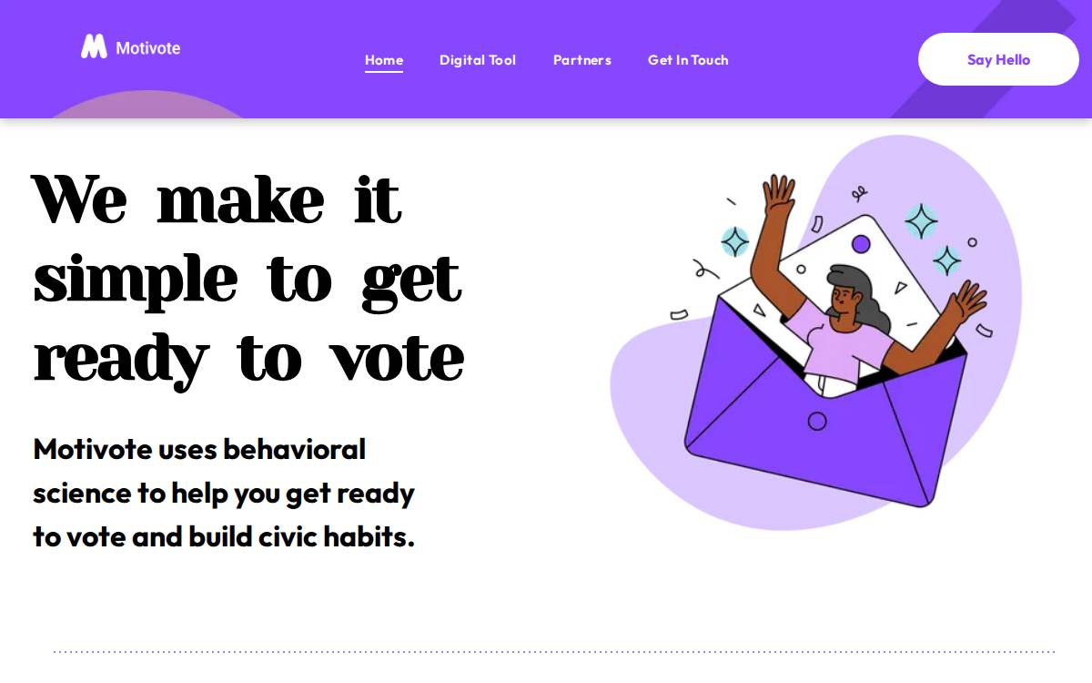 Participant website preview