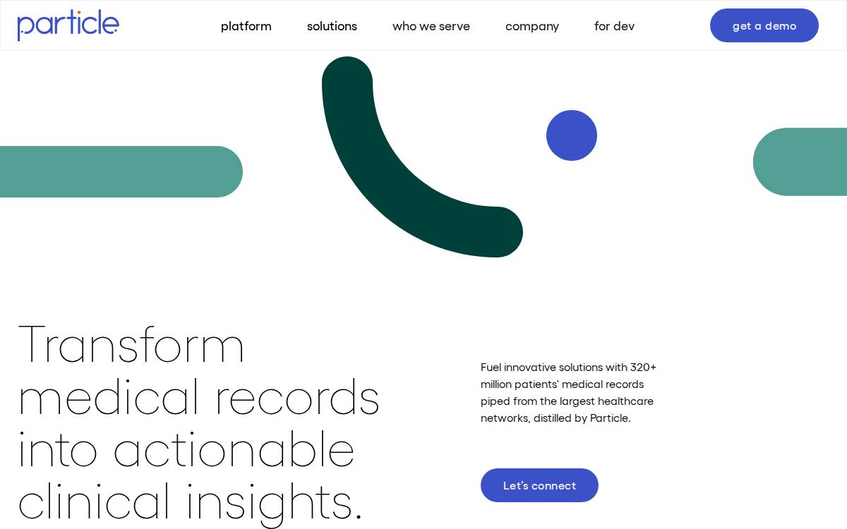 Particle Health website preview