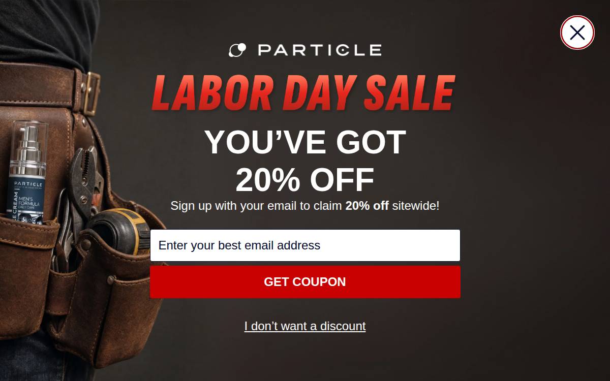 Particle website preview