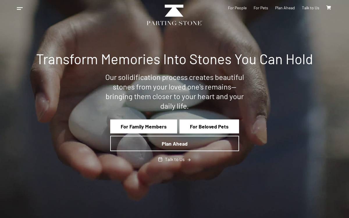 Parting Stone website preview