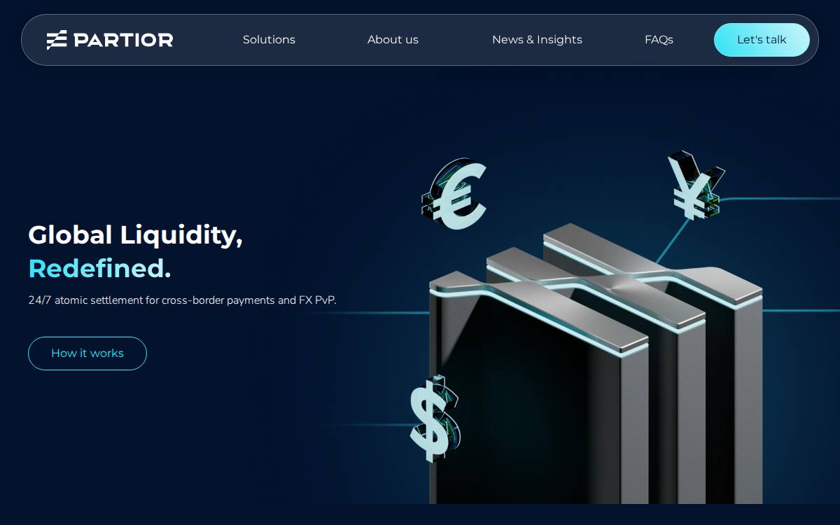 Partior website preview