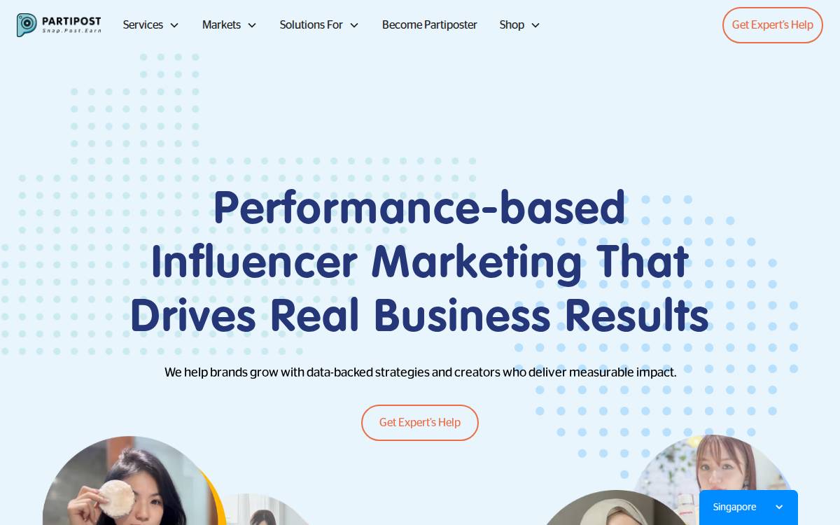 Partipost website preview