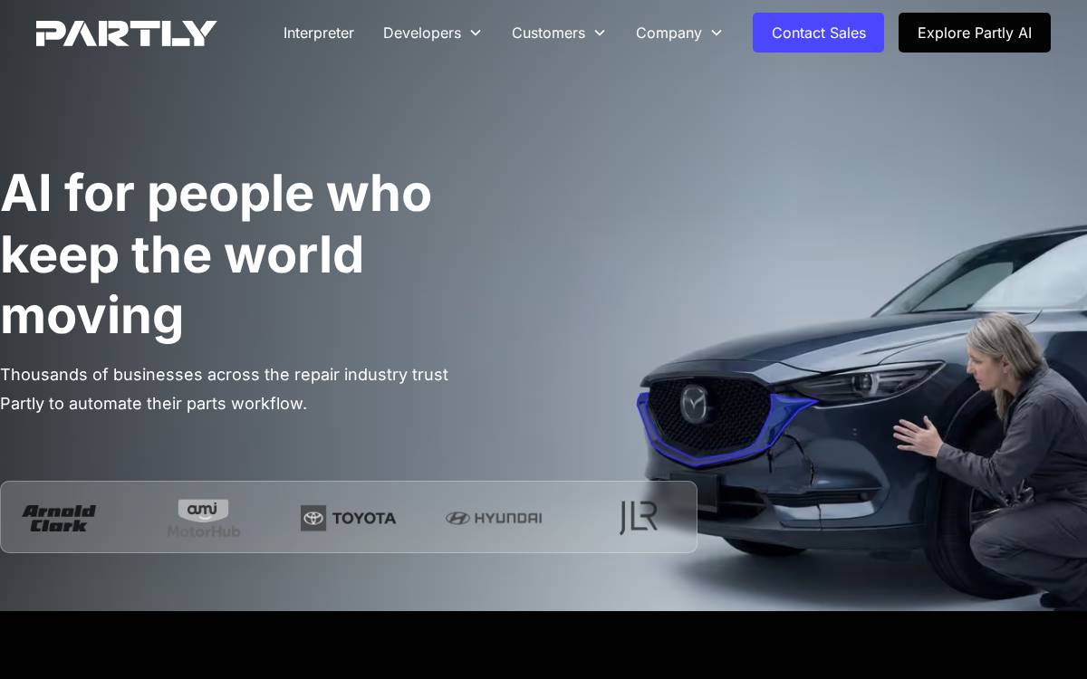 Partly website preview