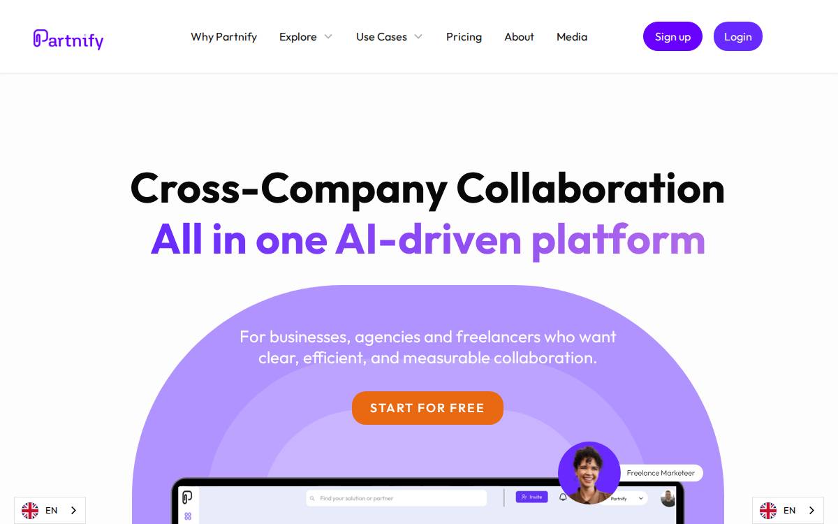 Partnify VENTURE CAPITAL website preview