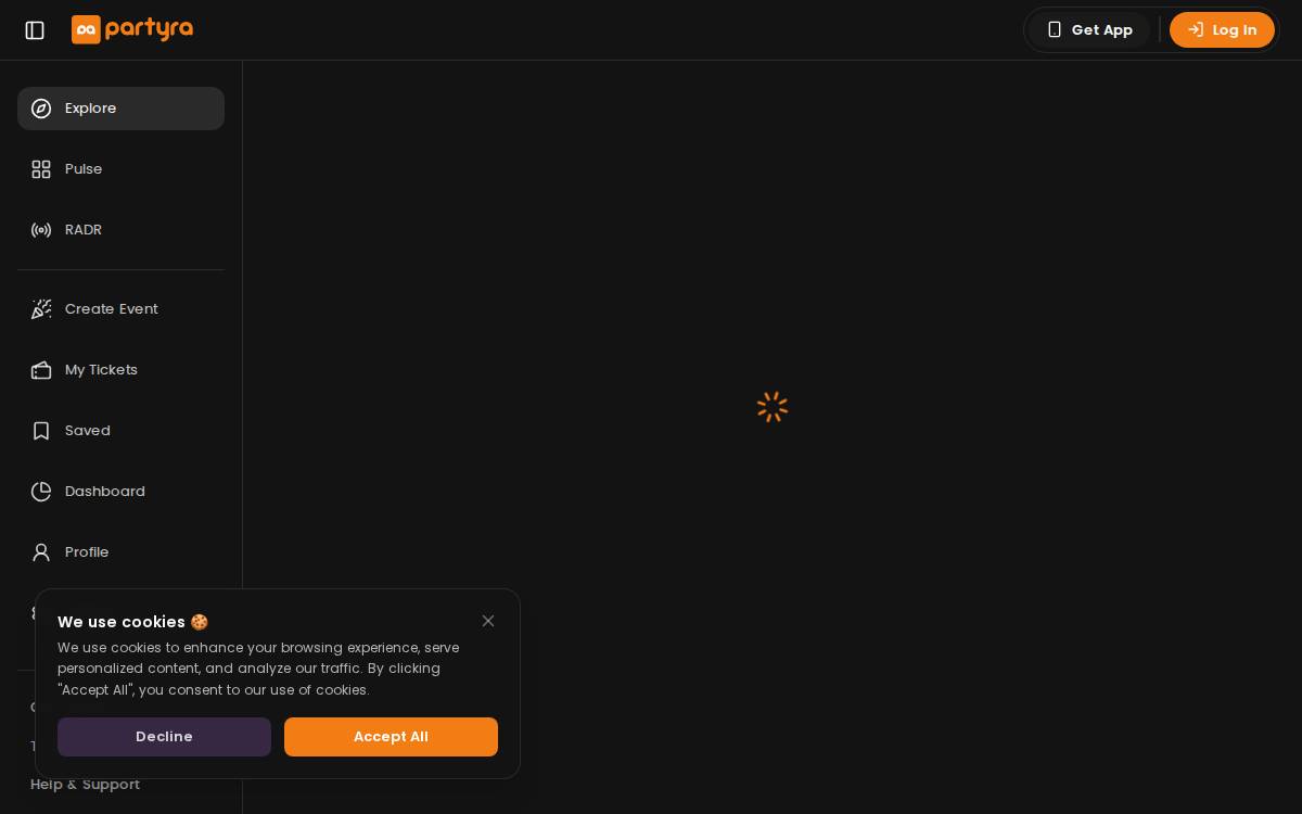 Partyra website preview