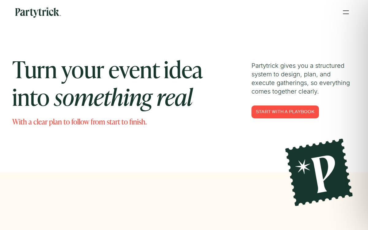 Partytrick website preview