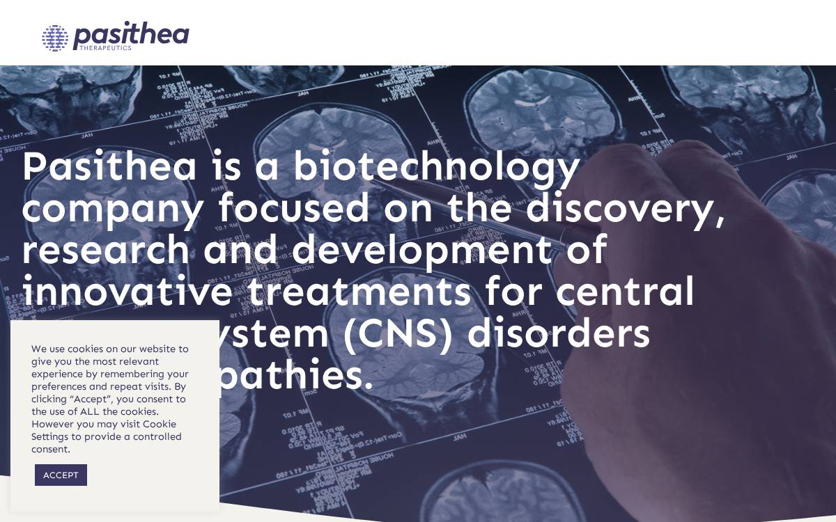 Pasithea Therapeutics website preview