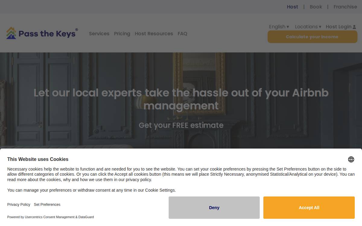 Pass the Keys website preview