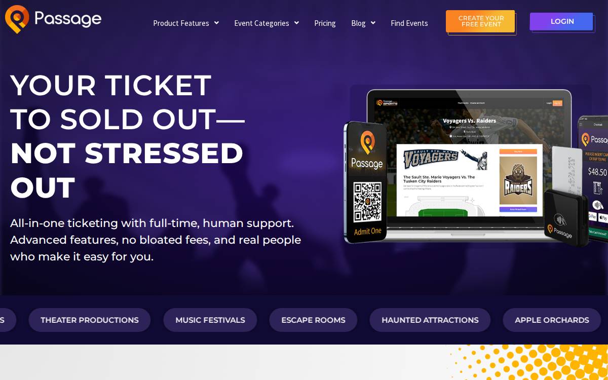 Passage website preview