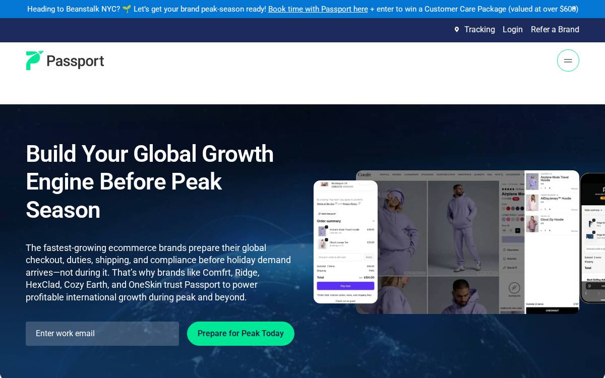 Passport website preview