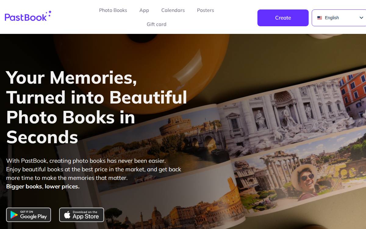 Pastbook website preview