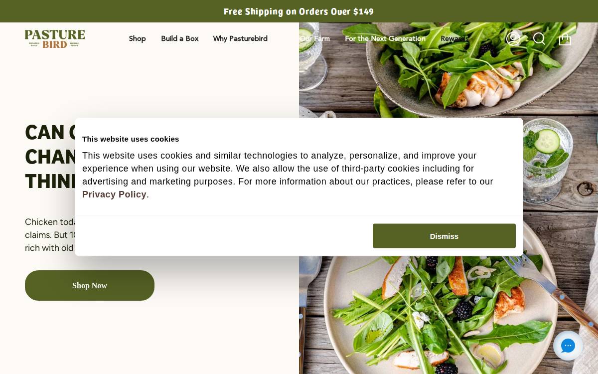 Pasturebird website preview