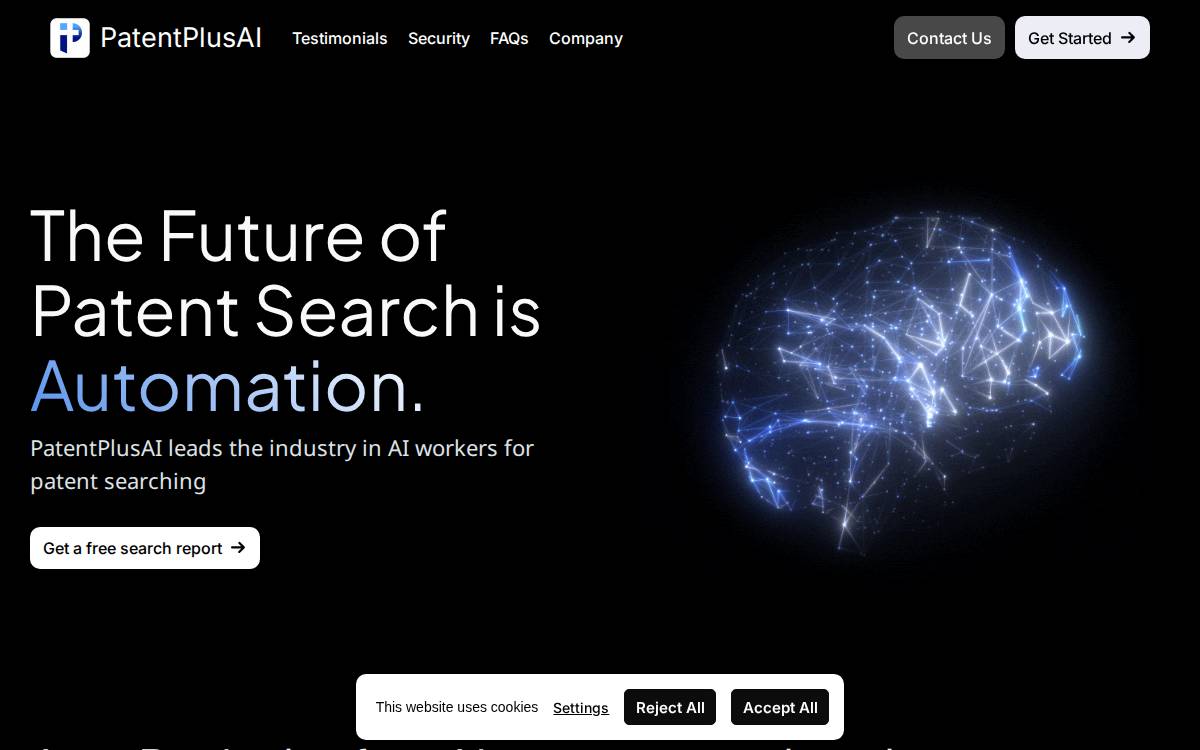 PatentPlusAI website preview