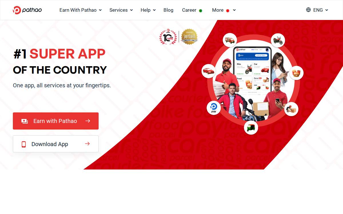 Pathao website preview