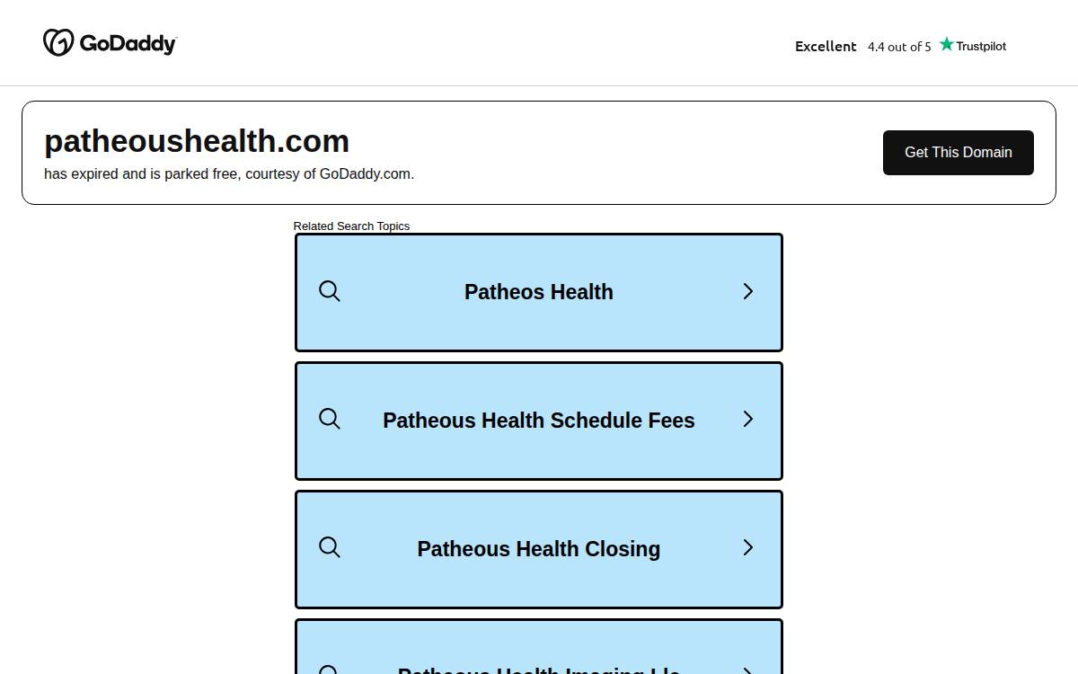 Patheous Health website preview