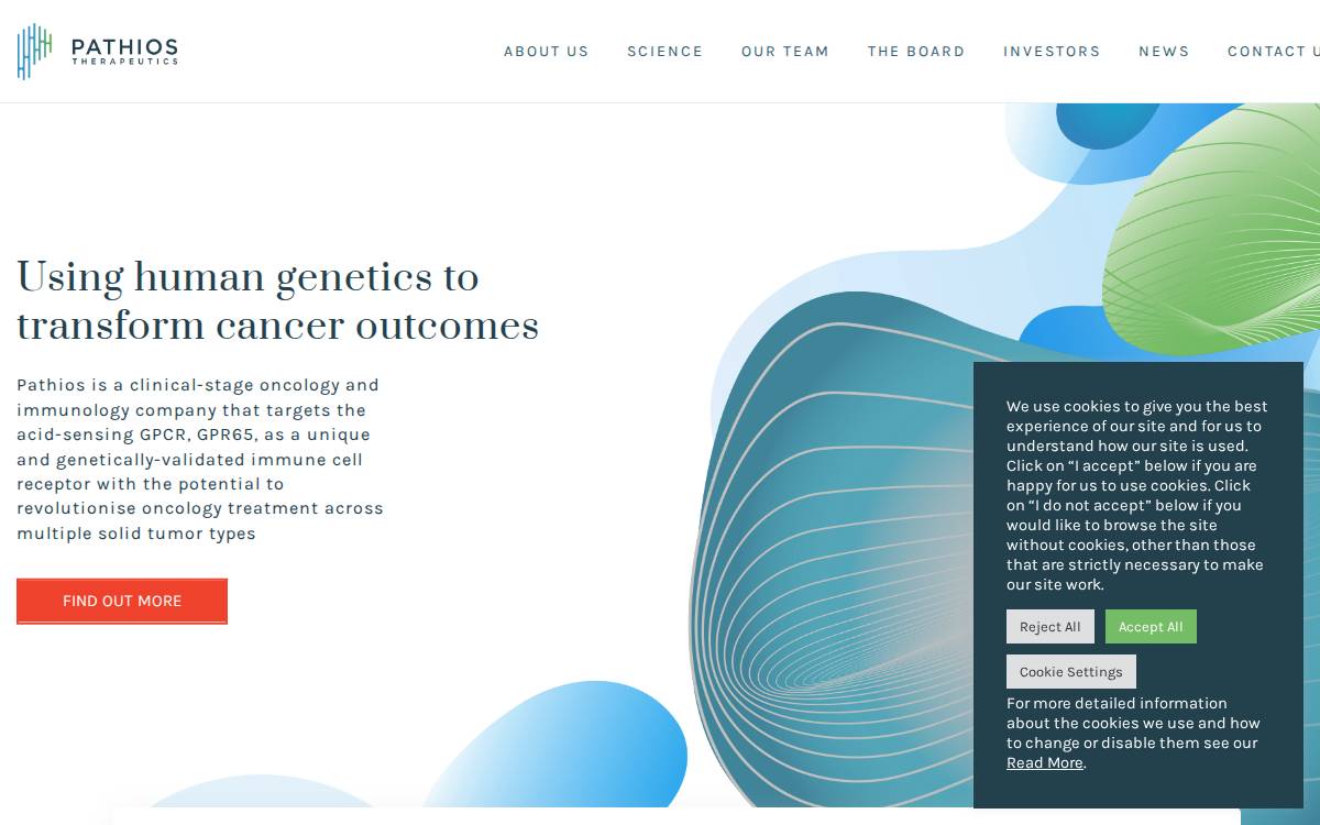 Pathios Therapeutics website preview
