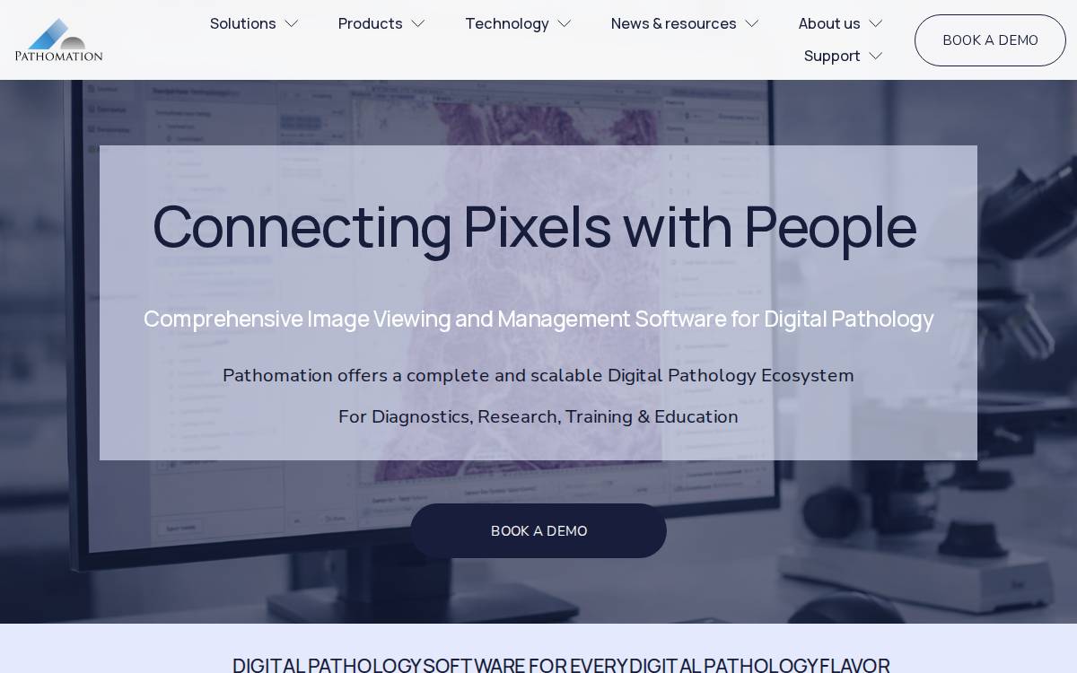 Pathomation website preview
