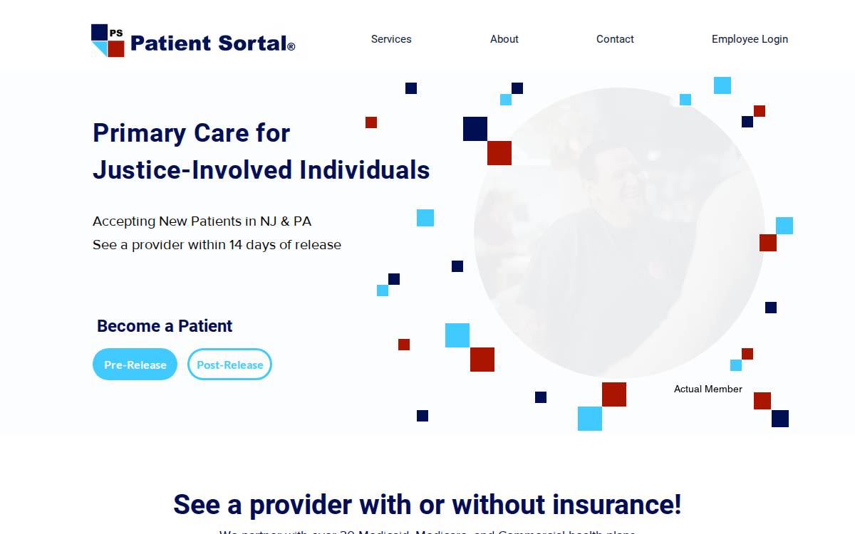 Patient Sortal website preview