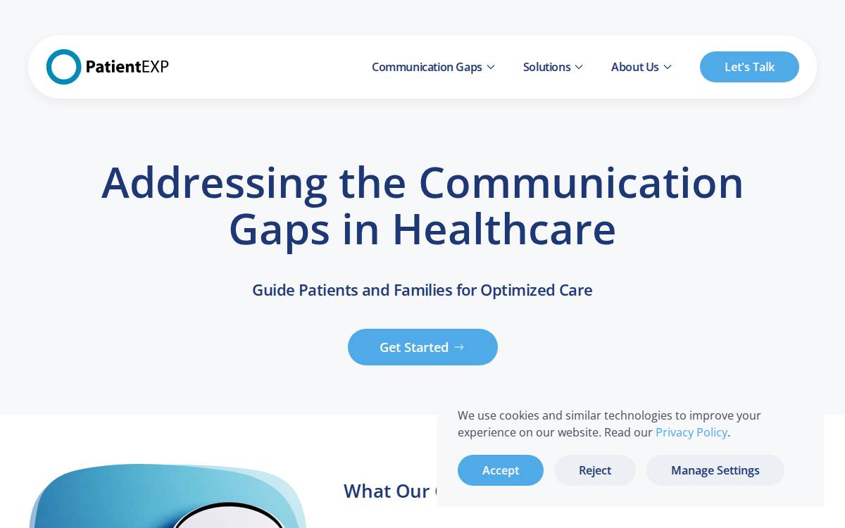 PatientEXP website preview