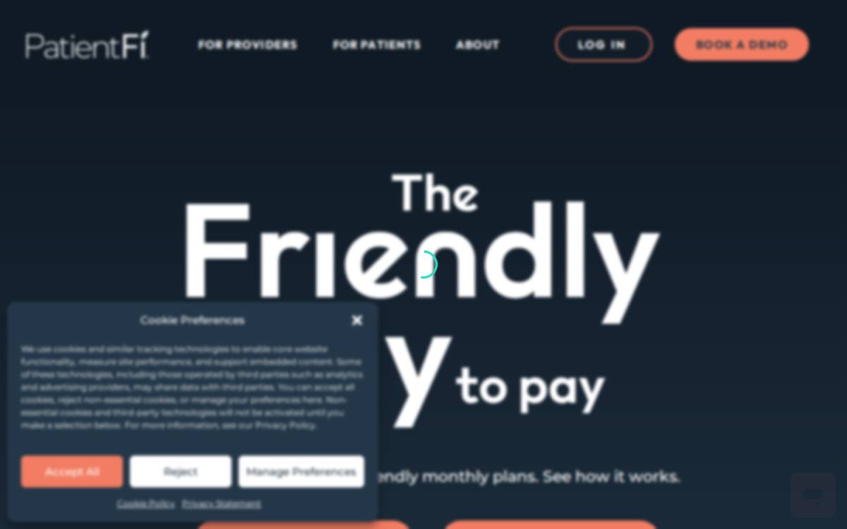 PatientFi website preview