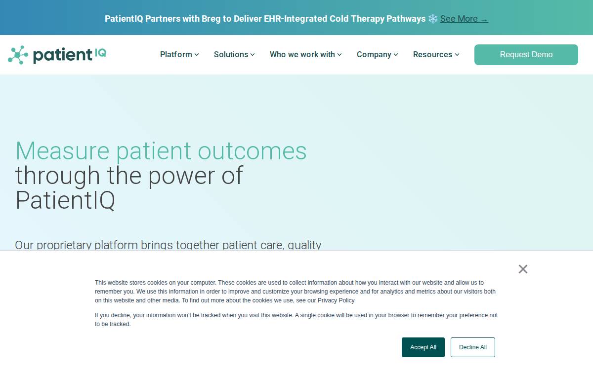 Patientiq website preview