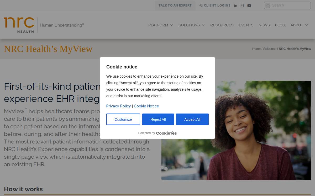PatientWisdom website preview