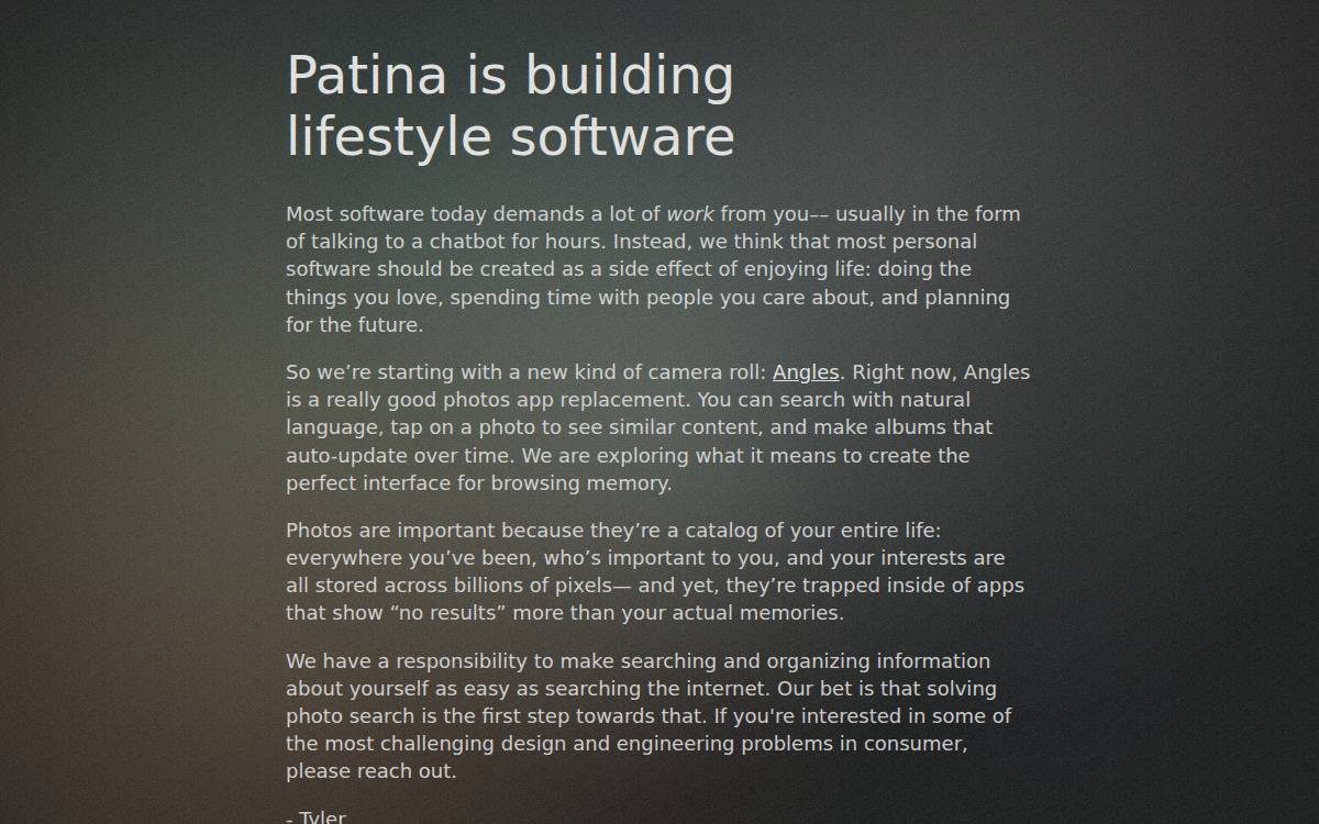 Patina Systems website preview