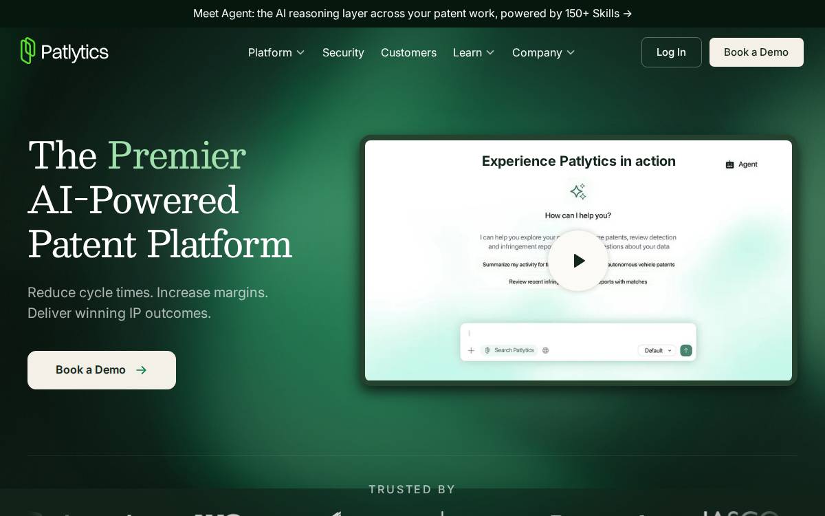 Patlytics website preview