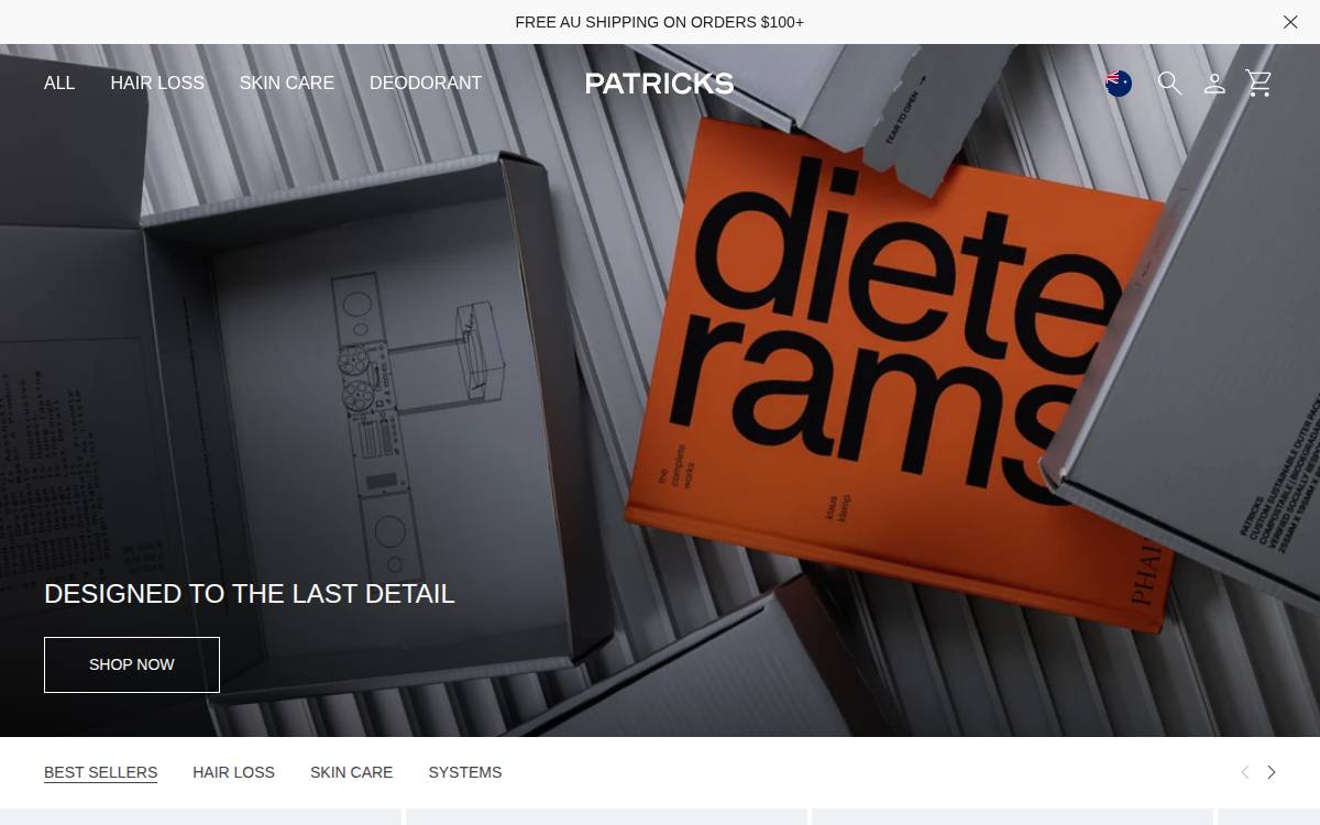 Patricks website preview