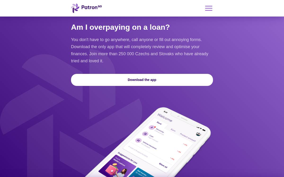Patrongo website preview