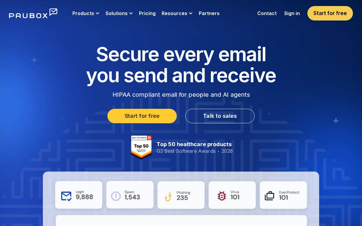 Paubox website preview
